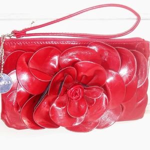Stunning Red LULU Floral Clutch/Wrislet.